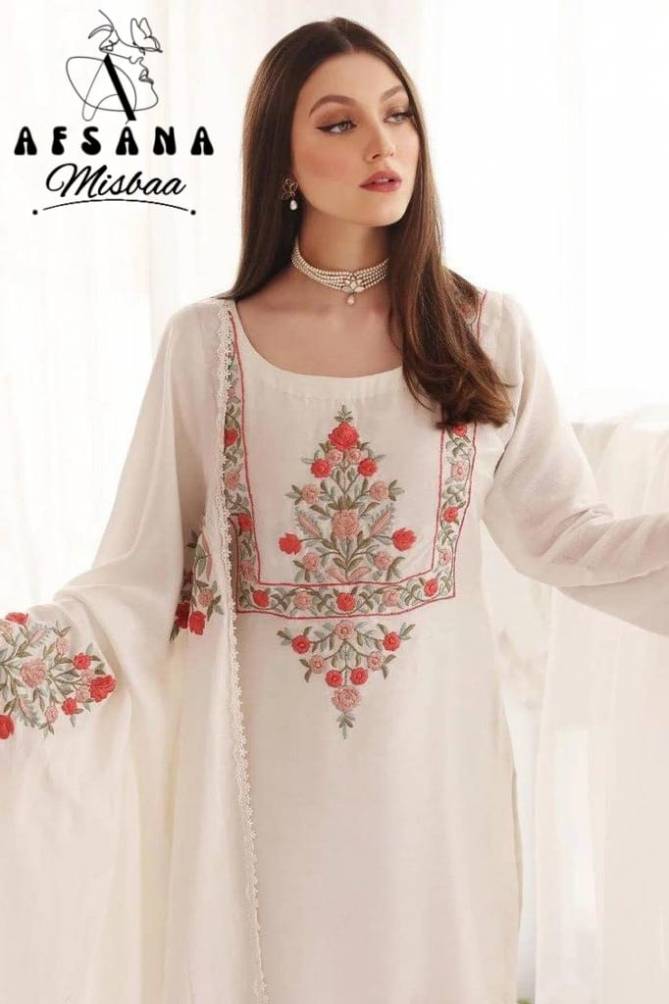 Misbaa By Afsana Faux Georgette Readymade Suits Catalog